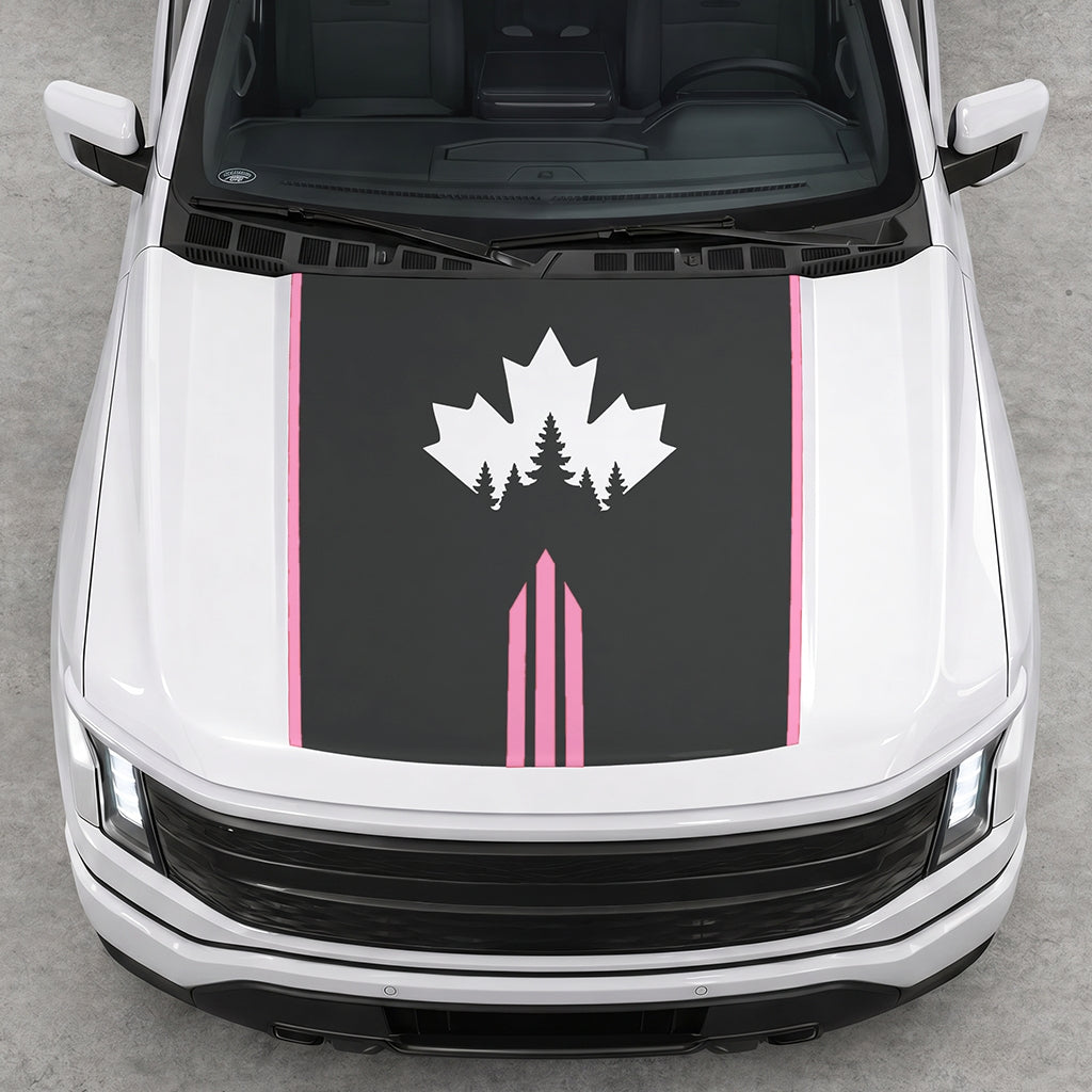 Hood Panel Decal/Sticker - Maple and Forest Graphic Decal Graphic Kit - For Ford F-150 2015-2020 - Premium Vinyl
