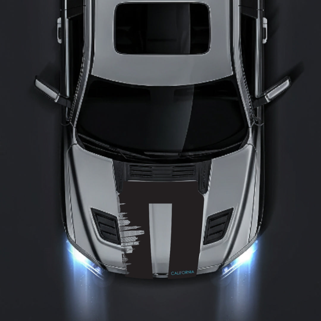 Hood Panel Decal/Sticker - California Skyline - Cut Graphic Kit - For Dodge RAM 1500 2019-2025 - Premium Vinyl