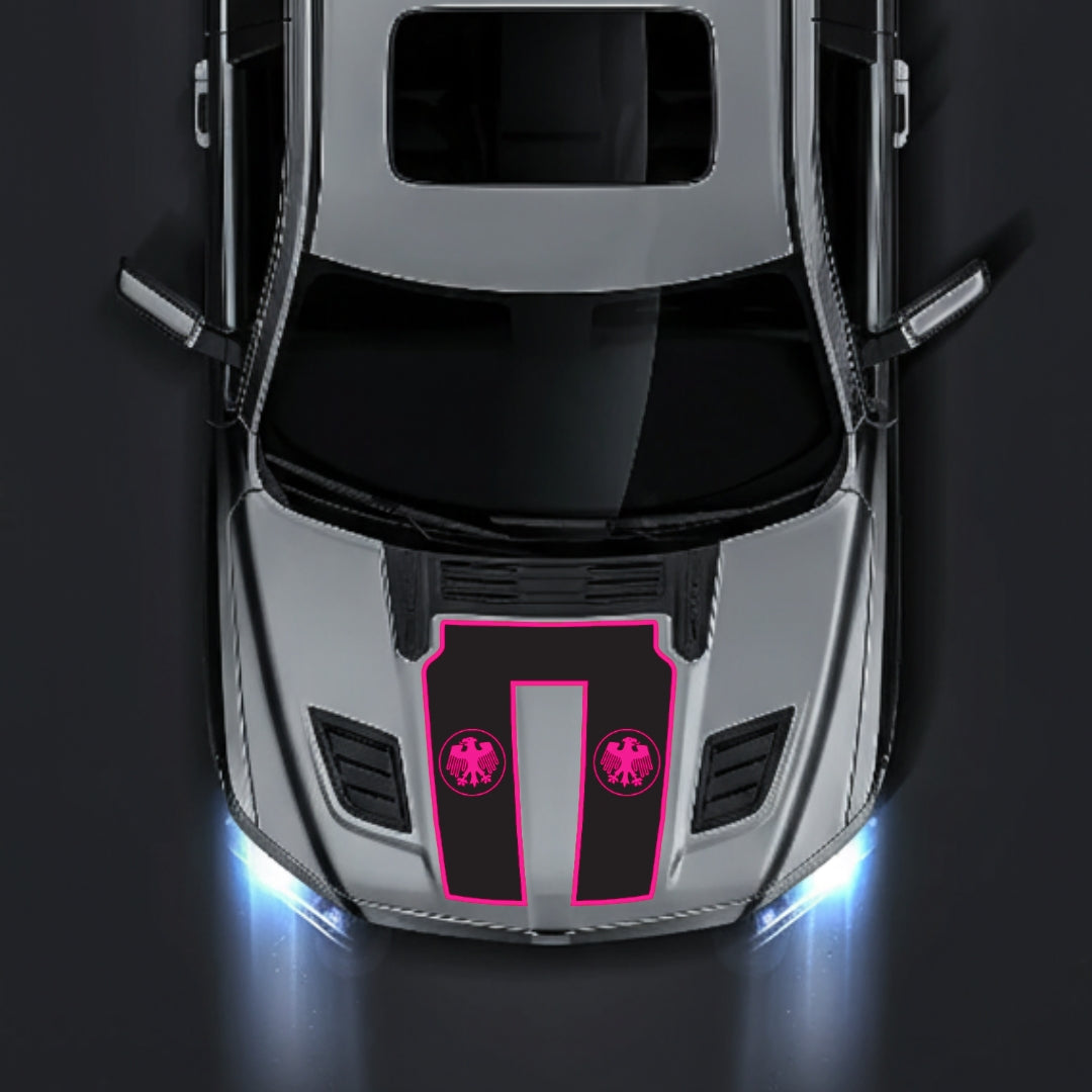 Hood Panel Decal/Sticker - Germany Visual Identity - Border Graphic Kit - For Dodge RAM 1500 2019-2025 - Premium Vinyl