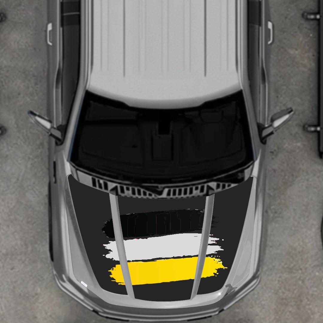 Hood Panel Decal/Sticker - Germany Flag Graphic Kit - For Ford F-150 2020-2026 - Premium Vinyl