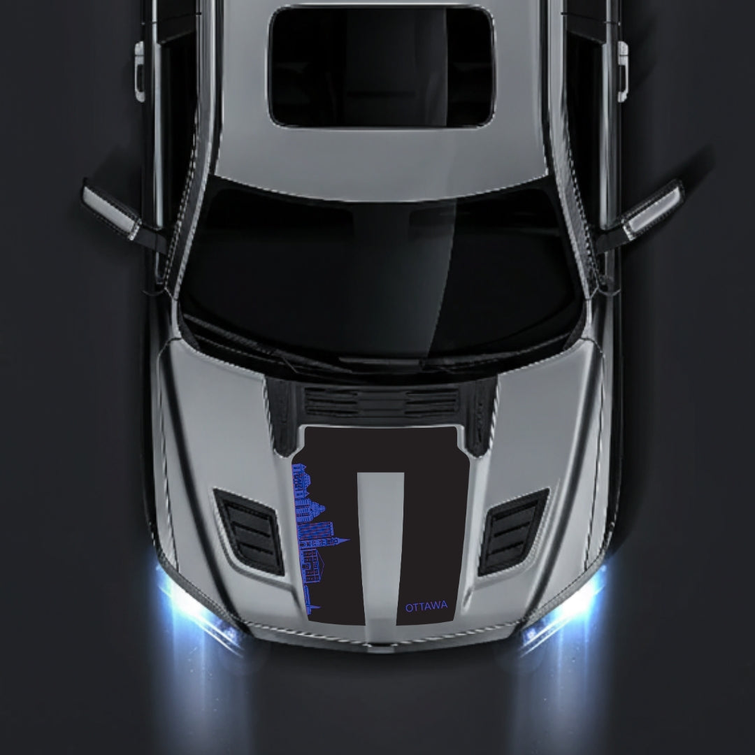 Hood Panel Decal/Sticker - Ottawa Skyline Graphic Kit - For Dodge RAM 1500 2019-2025 - Premium Vinyl