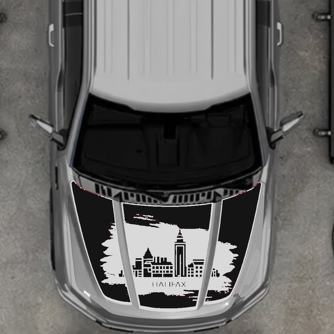 Hood Panel Decal/Sticker - Halifax - Border Graphic Kit - For Ford F-150 2020-2026 - Premium Vinyl
