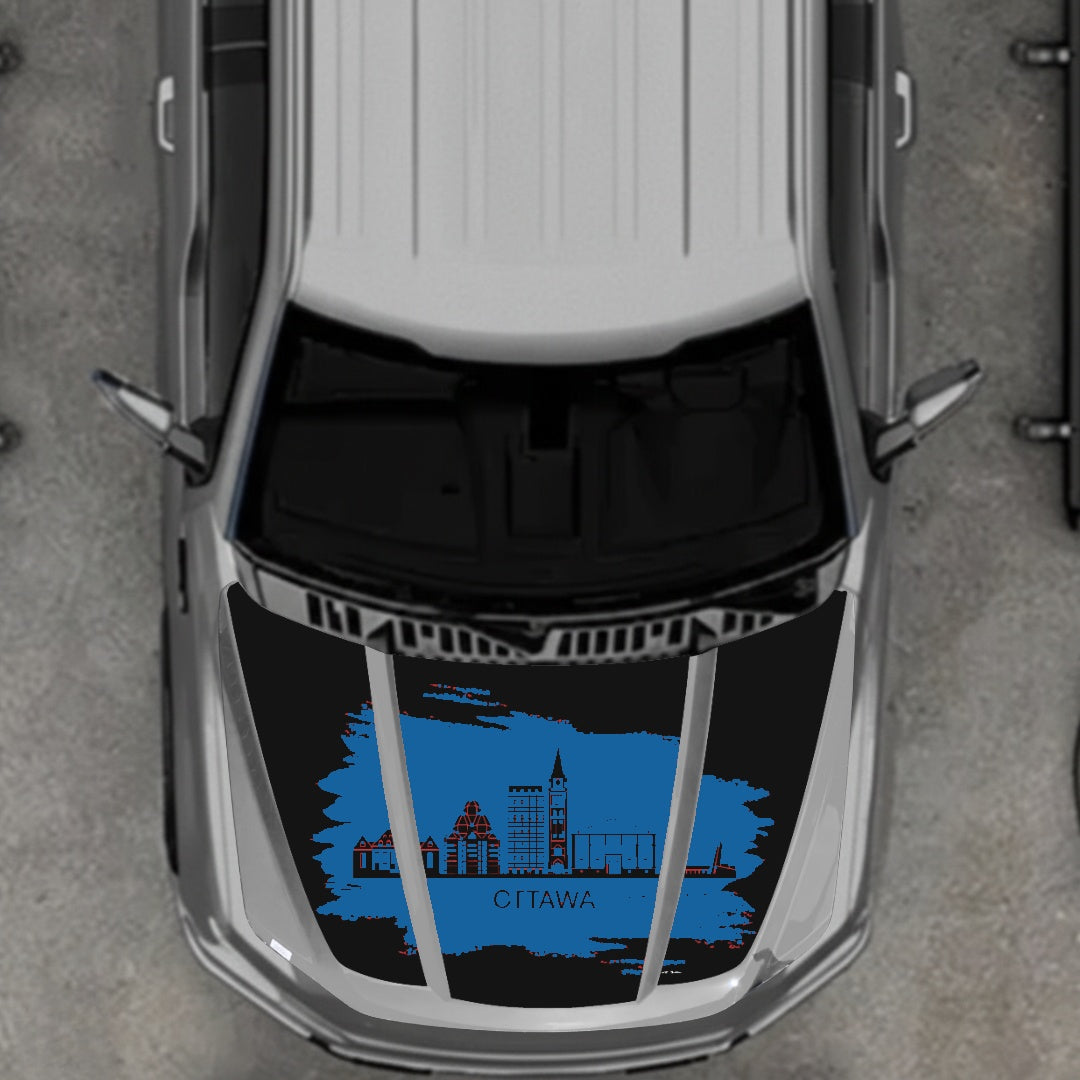 Hood Panel Decal/Sticker - Ottawa Graphic Kit - For Ford F-150 2020-2026 - Premium Vinyl