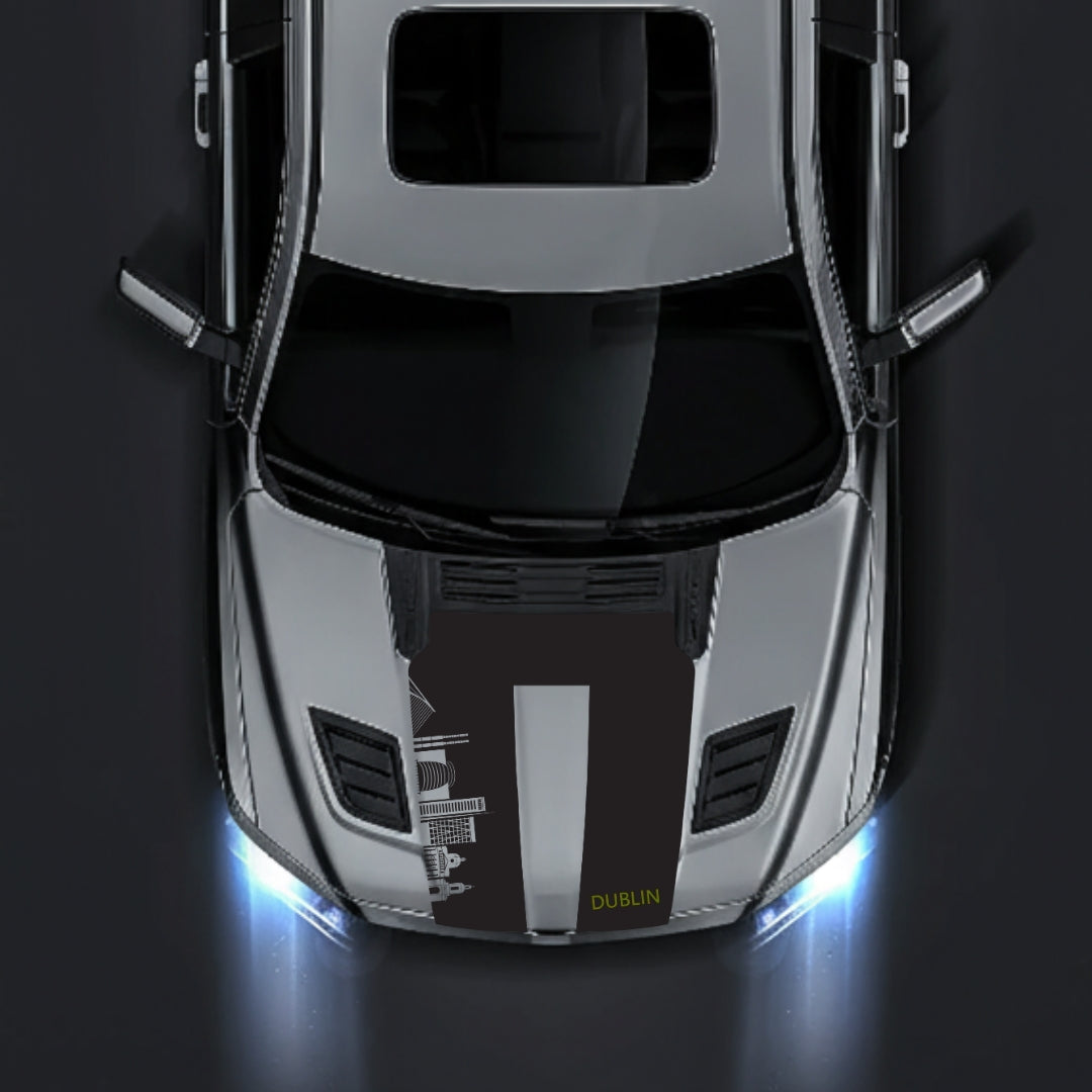 Performance Hood Panel Decal/Sticker - Dublin Skyline - Cut Graphic Kit - For Dodge RAM 1500 2019-2025 - Premium Vinyl