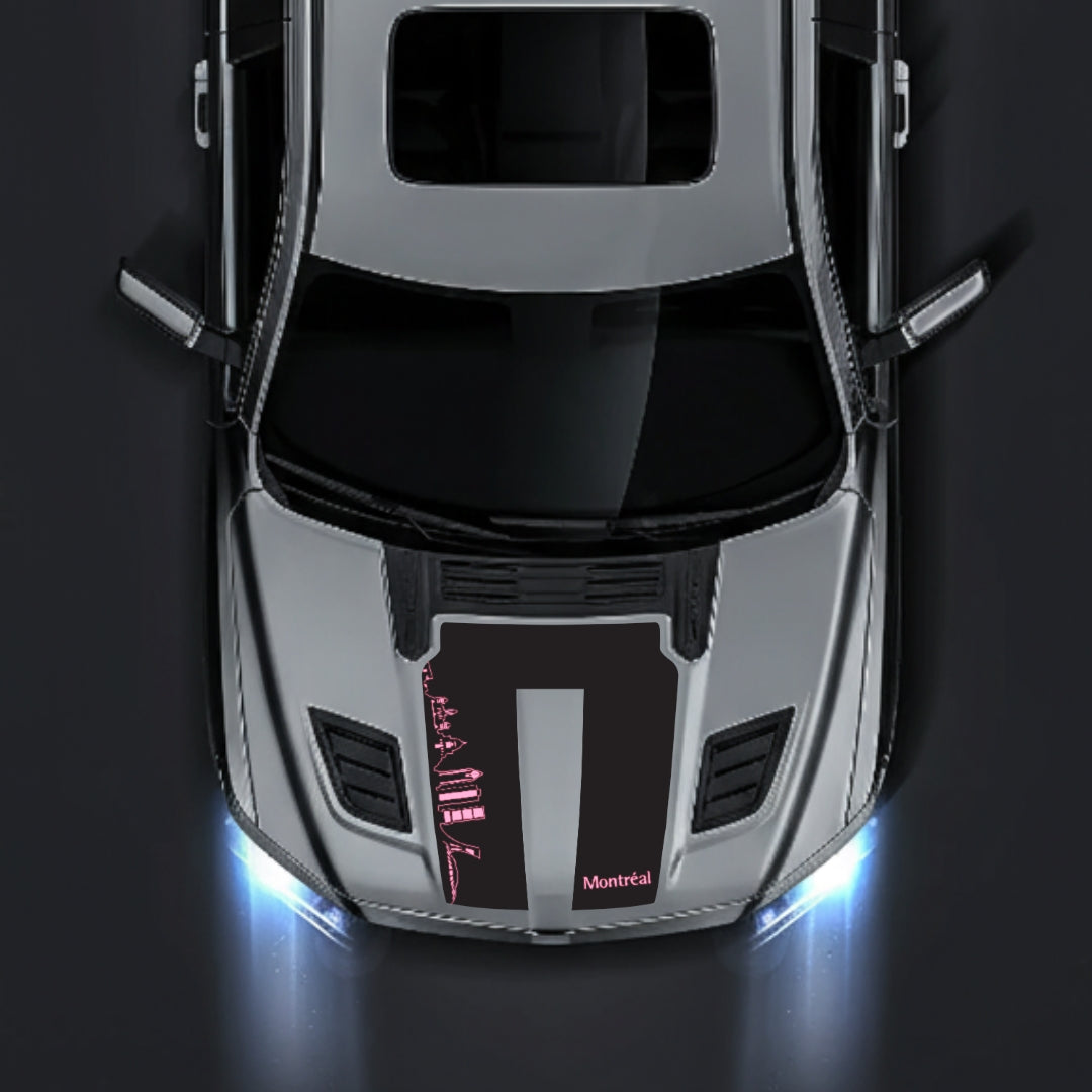 Hood Panel Decal/Sticker - Montreal Skyline Graphic Kit - For Dodge RAM 1500 2019-2025 - Premium Vinyl