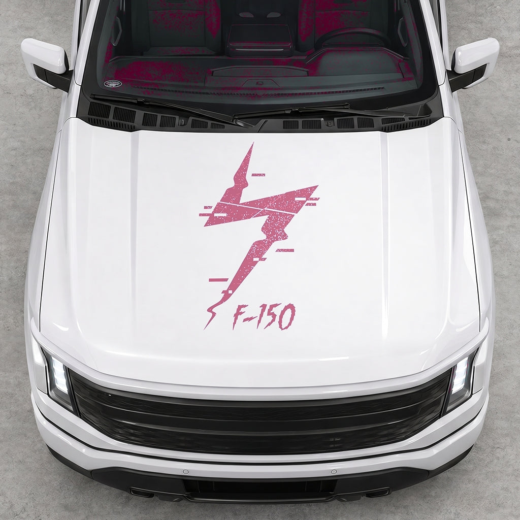 Hood Panel Decal/Sticker - Cut Electric F150 Graphic Decal Graphic Kit - For FORD F-150 2015-2020 - Premium Vinyl