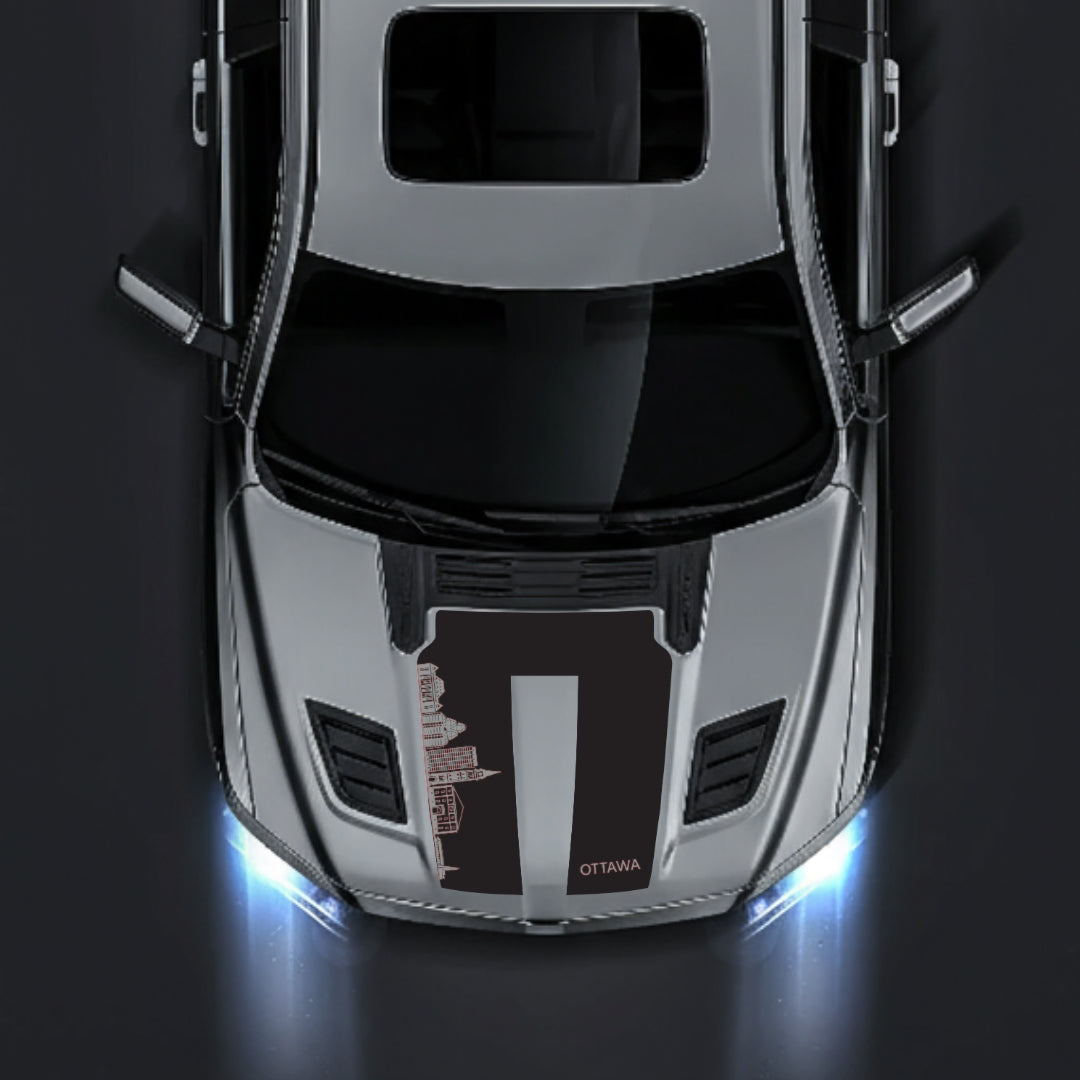 Hood Panel Decal/Sticker - Ottawa Skyline Graphic Kit - For Dodge RAM 1500 2019-2025 - Premium Vinyl