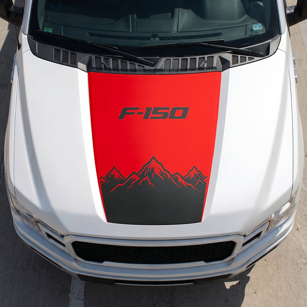 Hood Panel Decal/Sticker - Deep Mountain Graphic Decal Graphic Kit - For Ford F-150 2015-2020 - Premium Vinyl