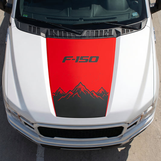 Hood Panel Decal/Sticker - Deep Mountain Graphic Decal Graphic Kit - For Ford F-150 2015-2020 - Premium Vinyl