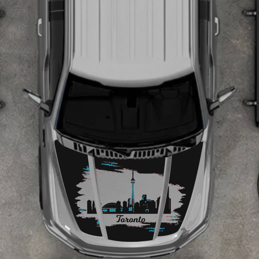 Hood Panel Decal/Sticker - Toronto - Cut Graphic Kit - For Ford F-150 2020-2026 - Premium Vinyl