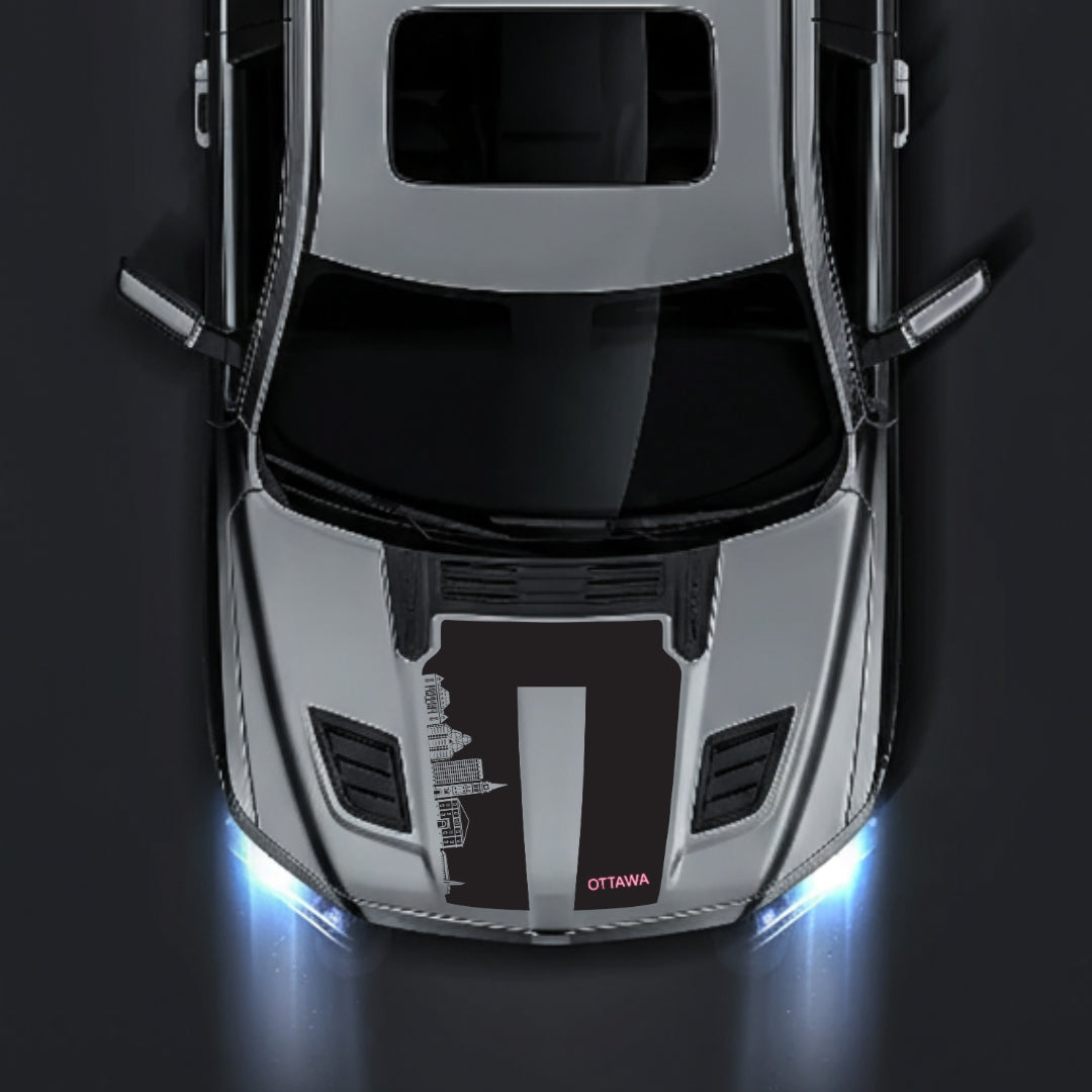 Hood Panel Decal/Sticker - Ottawa Skyline - Cut Graphic Kit - For Dodge RAM 1500 2019-2025 - Premium Vinyl