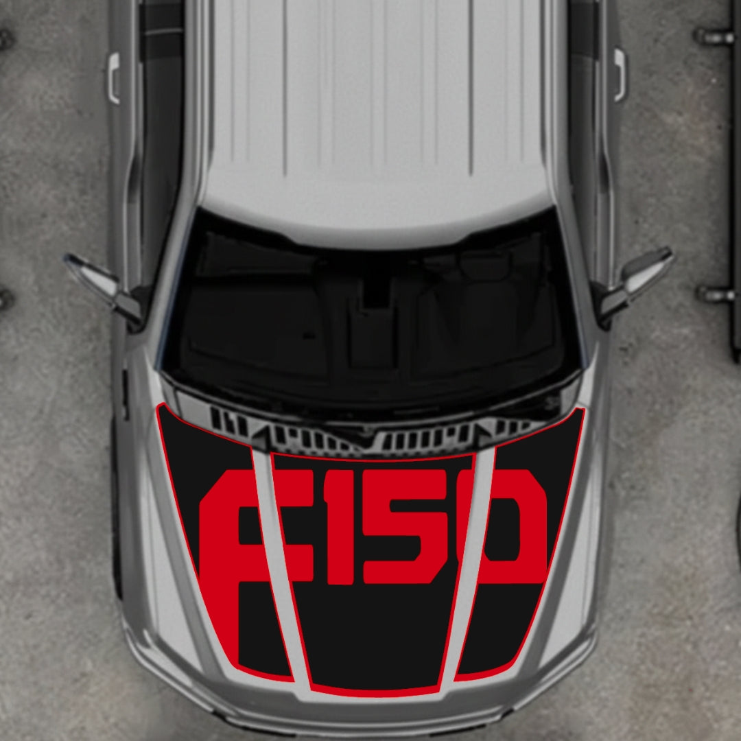 Hood Panel Decal/Sticker - Style 16 Graphic Kit - For Ford F-150 2020-2026 - Premium Vinyl