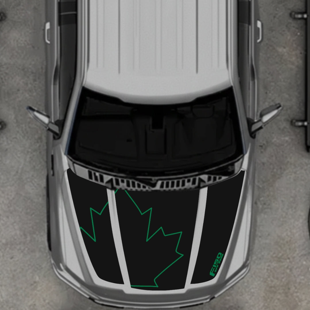 Hood Panel Decal/Sticker - Canada Style 28 Graphic Kit - For Ford F-150 2020-2026 - Premium Vinyl