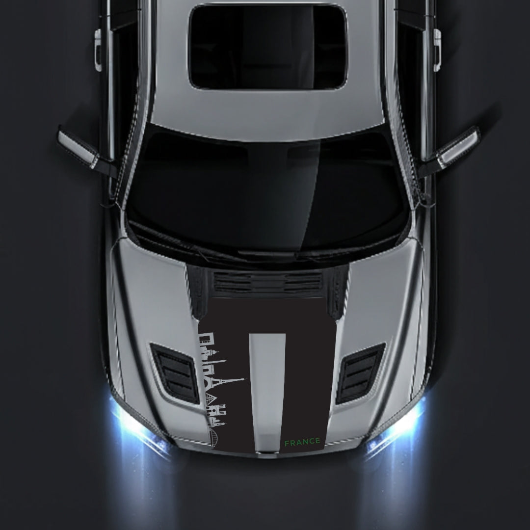 Hood Panel Decal/Sticker - France Skyline - Cut Graphic Kit - For Dodge RAM 1500 2019-2025 - Premium Vinyl