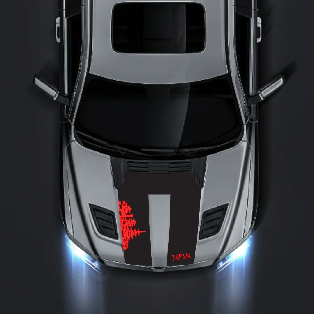 Hood Panel Decal/Sticker - Japan Skyline Graphic Kit - For Dodge RAM 1500 2019-2025 - Premium Vinyl