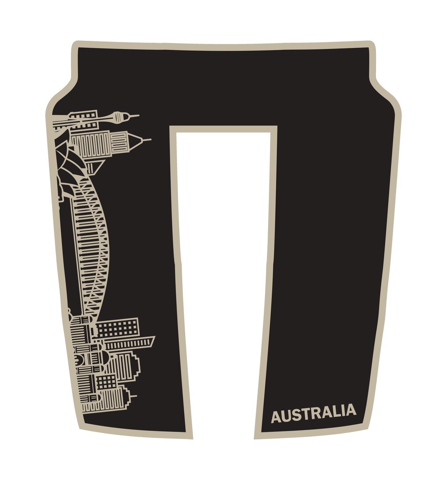 Performance Hood Panel Decal/Sticker - Australia Skyline - Border Graphic Kit - For Dodge RAM 1500 2019-2025 - Premium Vinyl