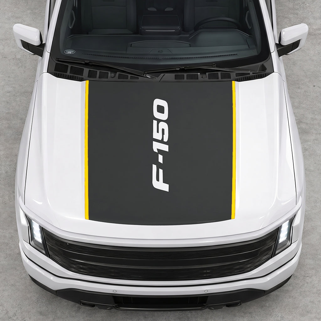 Hood Panel Decal/Sticker - Italic Style F150 Graphic Decal Graphic Kit - For Ford F-150 2015-2020 - Premium Vinyl