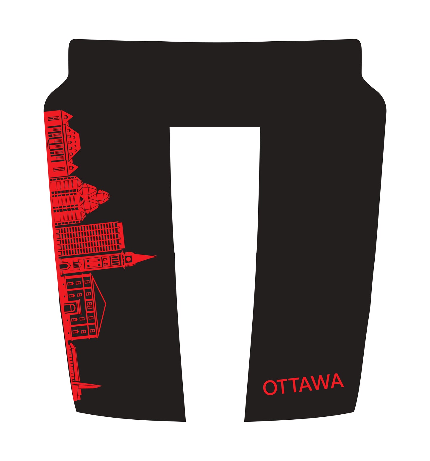 Hood Panel Decal/Sticker - Ottawa Skyline Graphic Kit - For Dodge RAM 1500 2019-2025 - Premium Vinyl