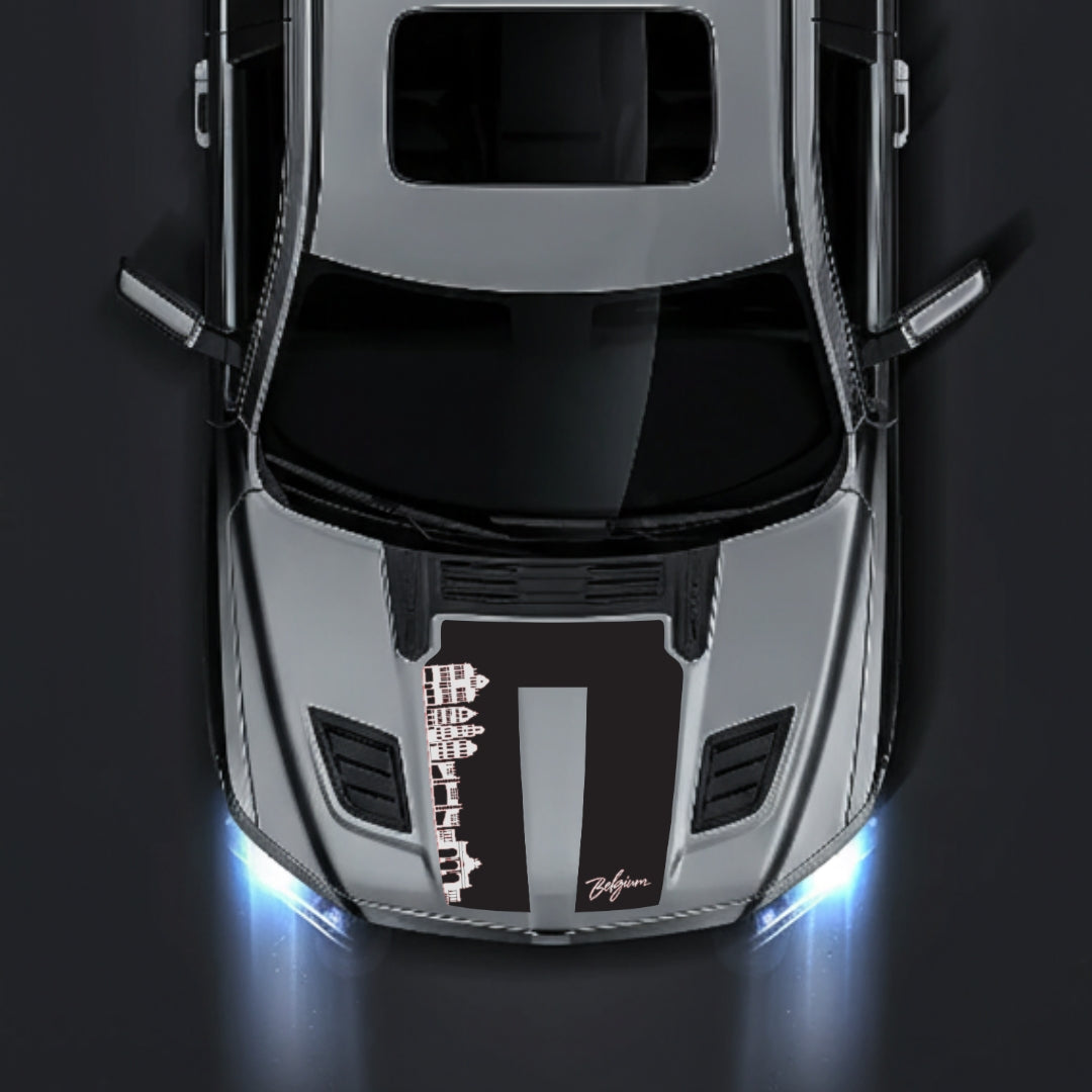 Hood Panel Decal/Sticker - Belgium Skyline Graphic Kit - For Dodge RAM 1500 2019-2025 - Premium Vinyl