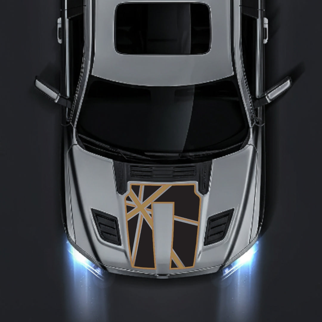 Hood Panel Decal/Sticker - England - Cut - Border Graphic Kit - For Dodge RAM 1500 2019-2025 - Premium Vinyl