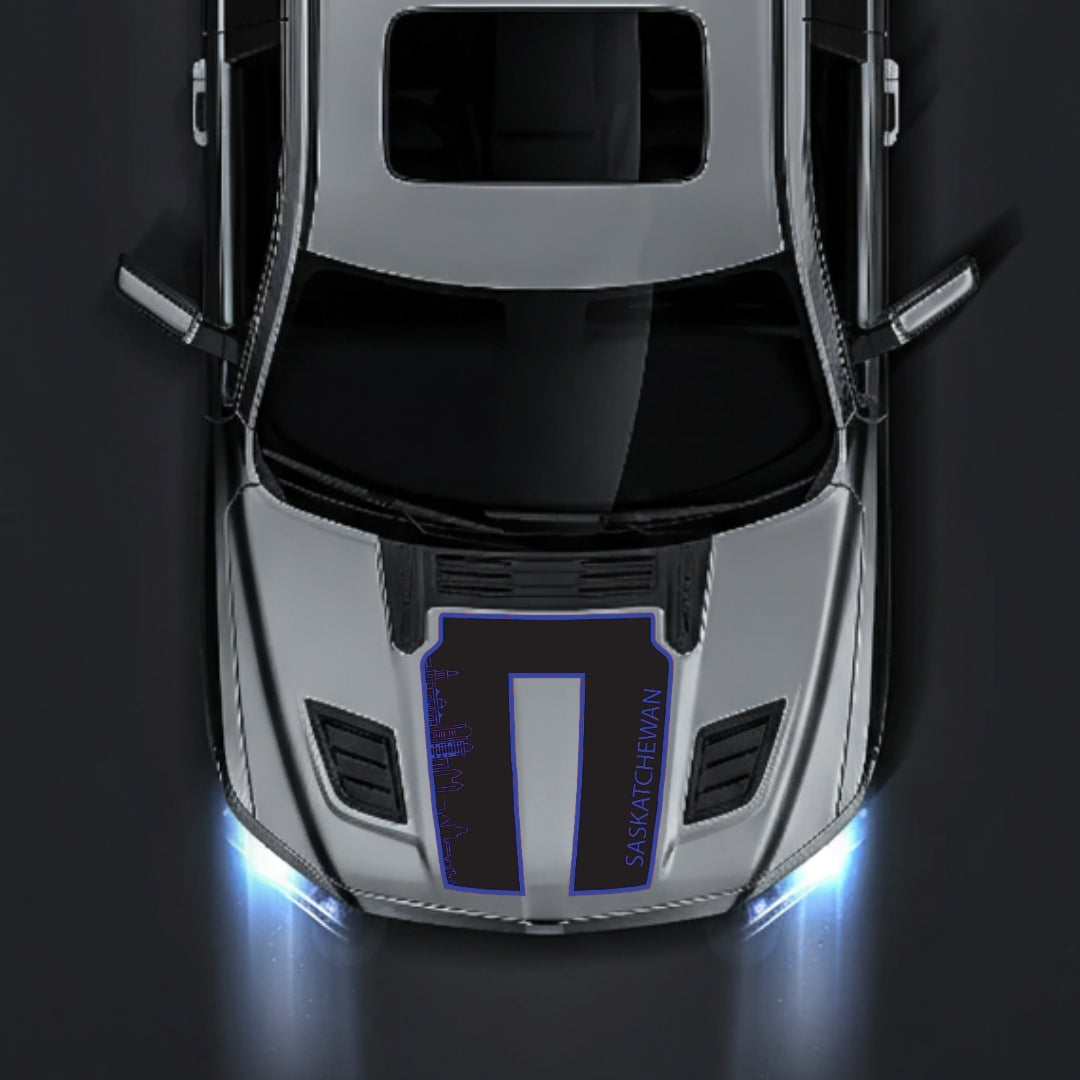 Hood Panel Decal/Sticker - Saskatchewan Skyline - Border Graphic Kit - For Dodge RAM 1500 2019-2025 - Premium Vinyl