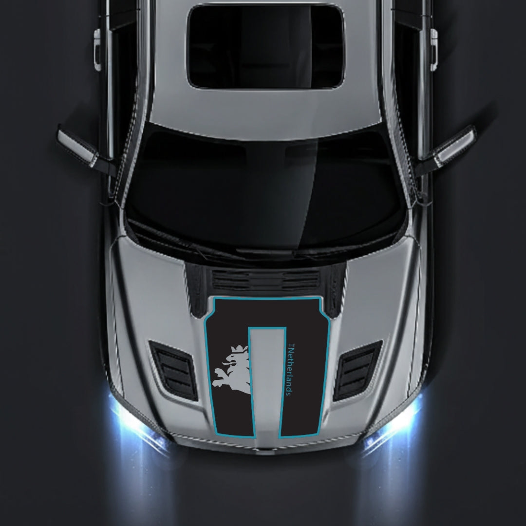 Hood Panel Decal/Sticker - Netherlands - Cut - Border Graphic Kit - For Dodge RAM 1500 2019-2025 - Premium Vinyl