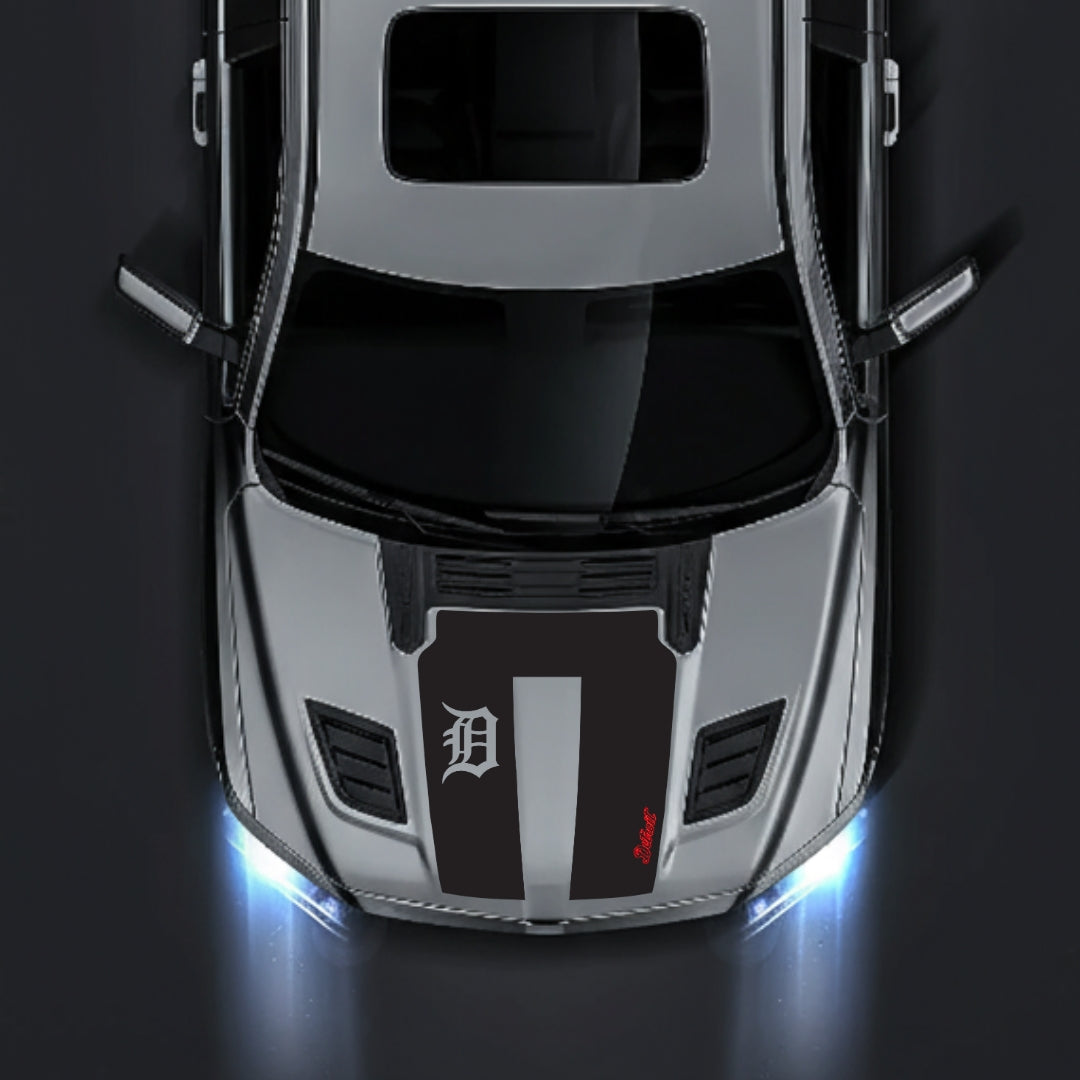 Hood Panel Decal/Sticker - Detroit Street - Cut Graphic Kit - For Dodge RAM 1500 2019-2025 - Premium Vinyl