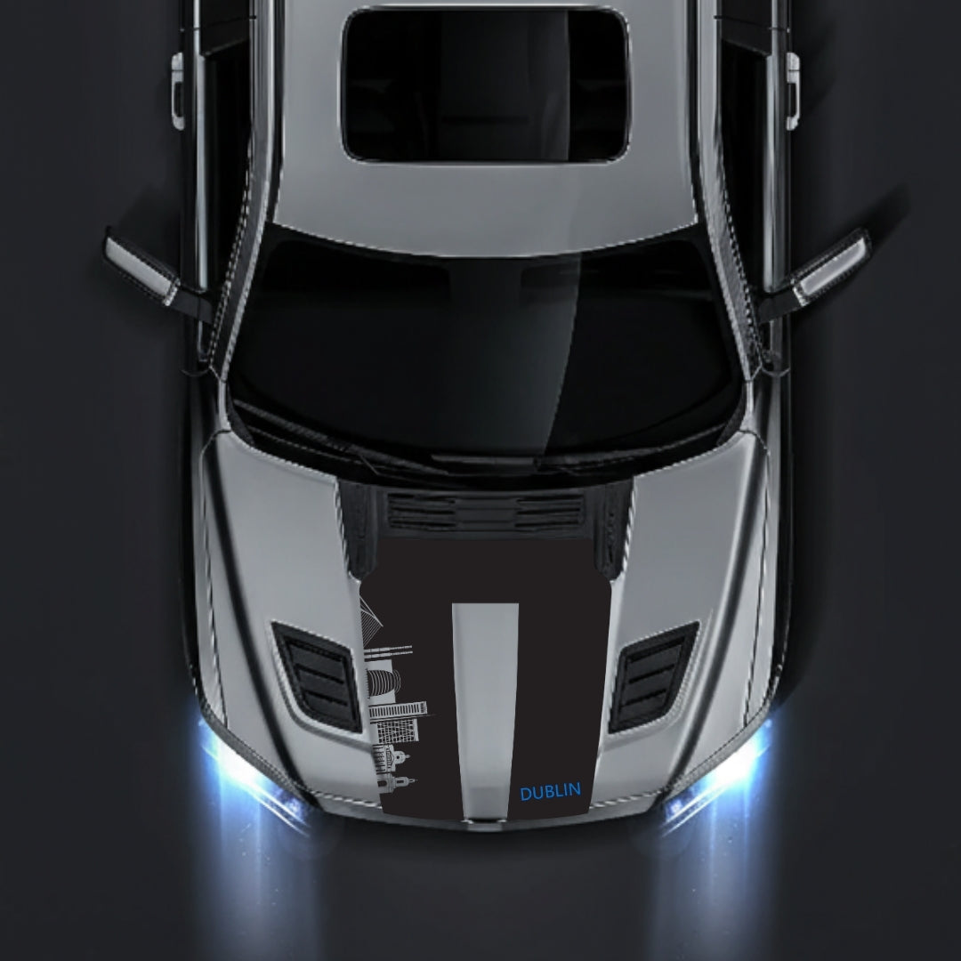 Performance Hood Panel Decal/Sticker - Dublin Skyline - Cut Graphic Kit - For Dodge RAM 1500 2019-2025 - Premium Vinyl
