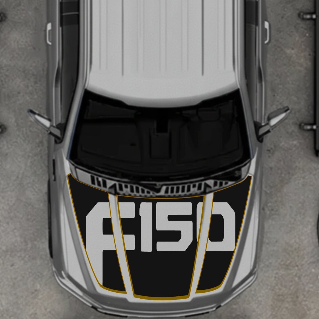 Hood Panel Decal/Sticker - Style 16 - Cut Graphic Kit - For Ford F-150 2020-2026 - Premium Vinyl