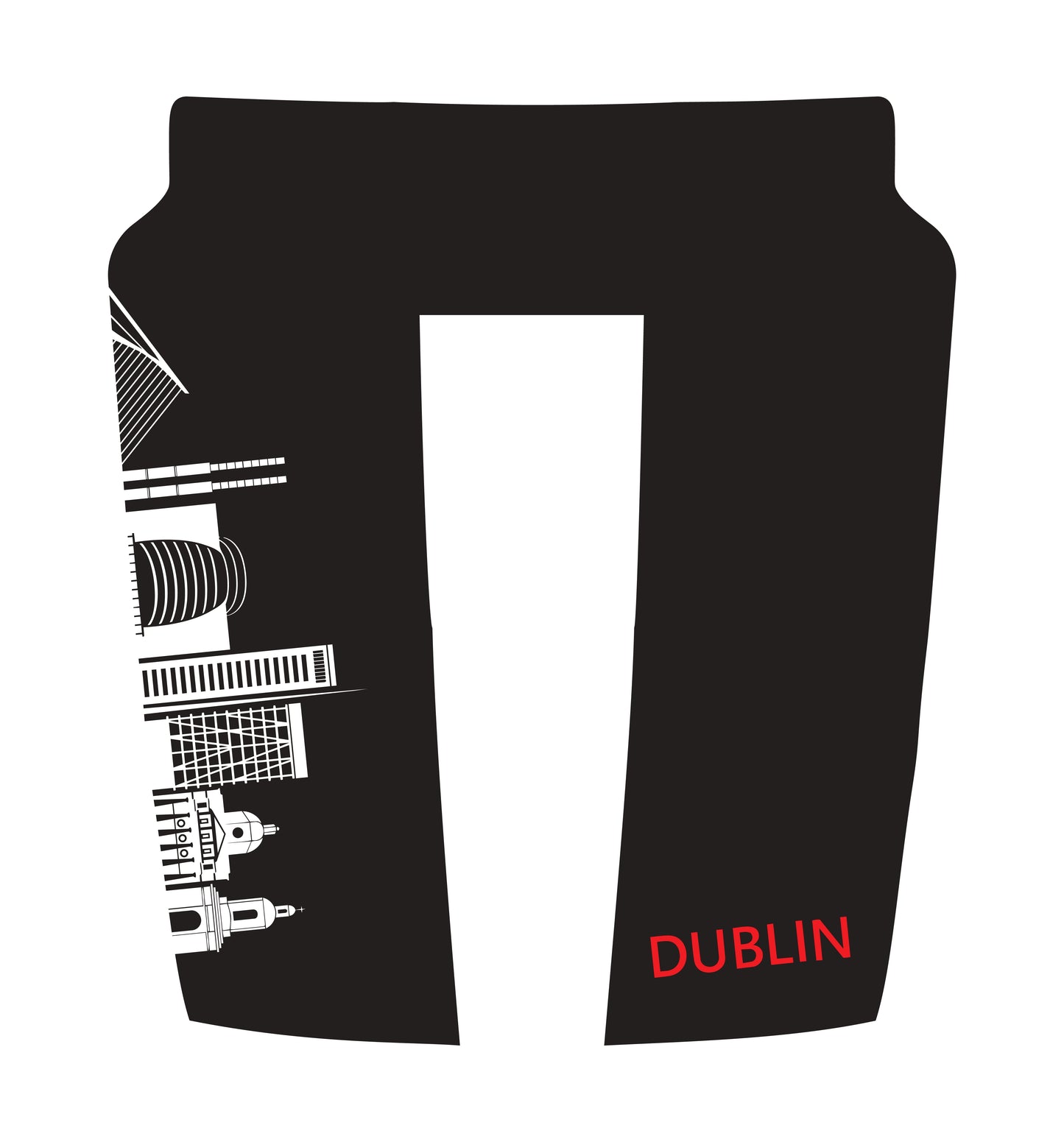 Hood Panel Decal/Sticker - Dublin Skyline - Cut Graphic Kit - For Dodge RAM 1500 2019-2025 - Premium Vinyl