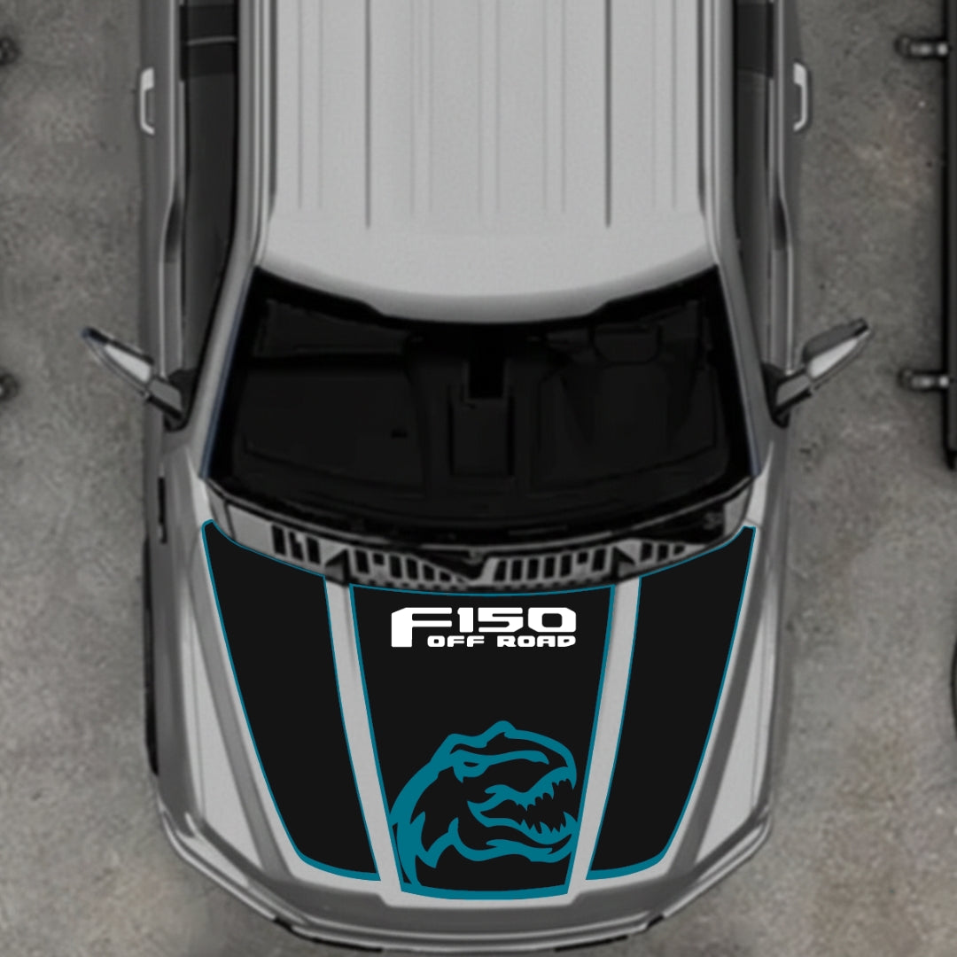 Hood Panel Decal/Sticker - Rex Style 5 Graphic Kit - For Ford F-150 2020-2026 - Premium Vinyl
