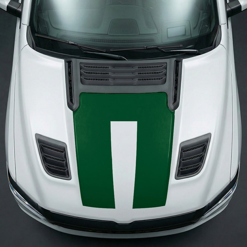 Hood Panel Decal/Sticker - Solid RAM 1500 U-Shape Graphic Kit - For Dodge Ram 2019-2025 - Premium Vinyl