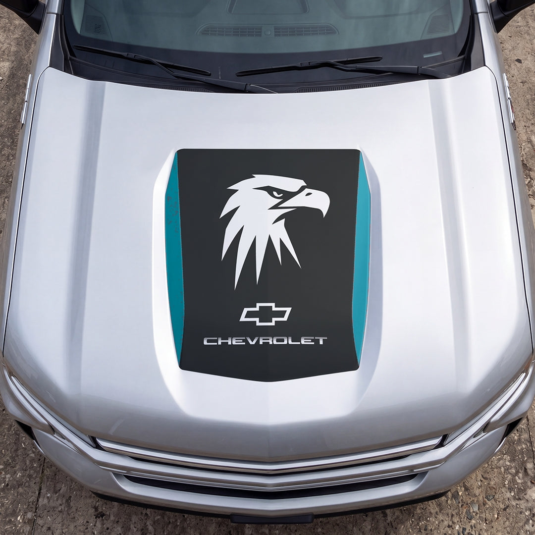 Hood Panel Decal/Sticker - Eagle Head Graphic Decal Graphic Kit - For Chevrolet Silverado 2019-2024 - Premium Vinyl