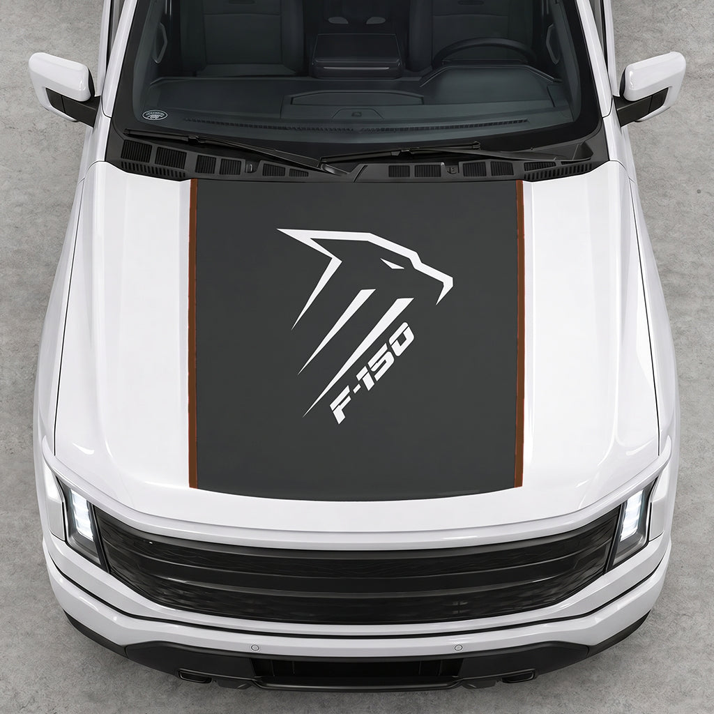 Hood Panel Decal/Sticker - Eagle Head Graphic Decal Graphic Kit - For Ford F-150 2015-2020 - Premium Vinyl