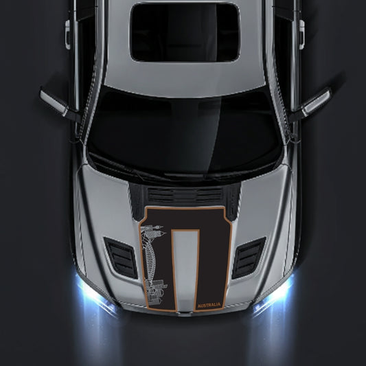 Performance Hood Panel Decal/Sticker - Australia Skyline - Cut - Border Graphic Kit - For Dodge RAM 1500 2019-2025 - Premium Vinyl