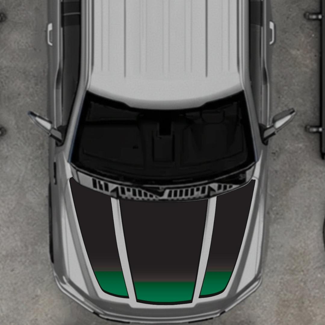Hood Panel Decal/Sticker - Shades - Border Graphic Kit - For Ford F-150 2020-2026 - Premium Vinyl