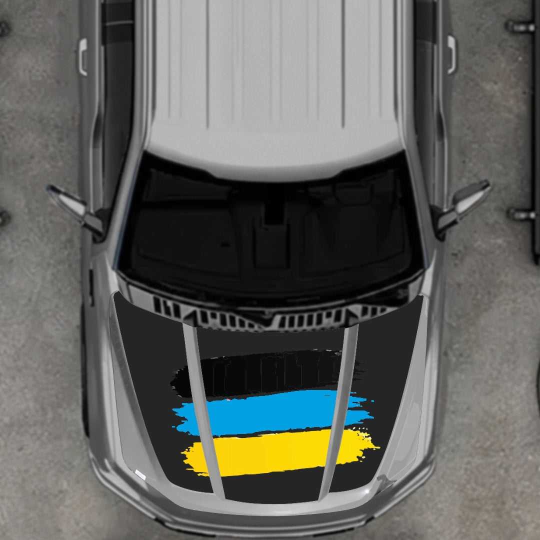 Hood Panel Decal/Sticker - Germany Flag Graphic Kit - For Ford F-150 2020-2026 - Premium Vinyl