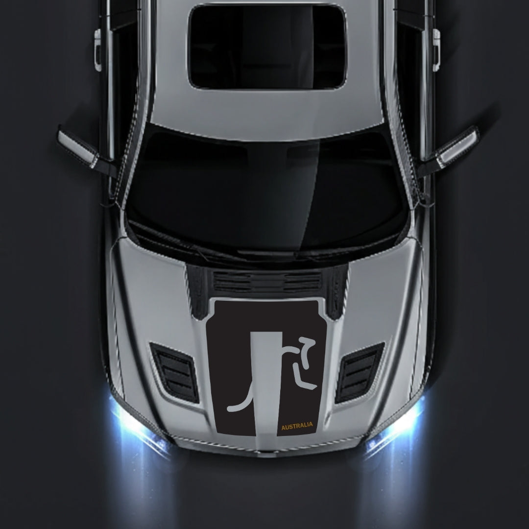 Performance Hood Panel Decal/Sticker - Australia - Cut Graphic Kit - For Dodge RAM 1500 2019-2025 - Premium Vinyl