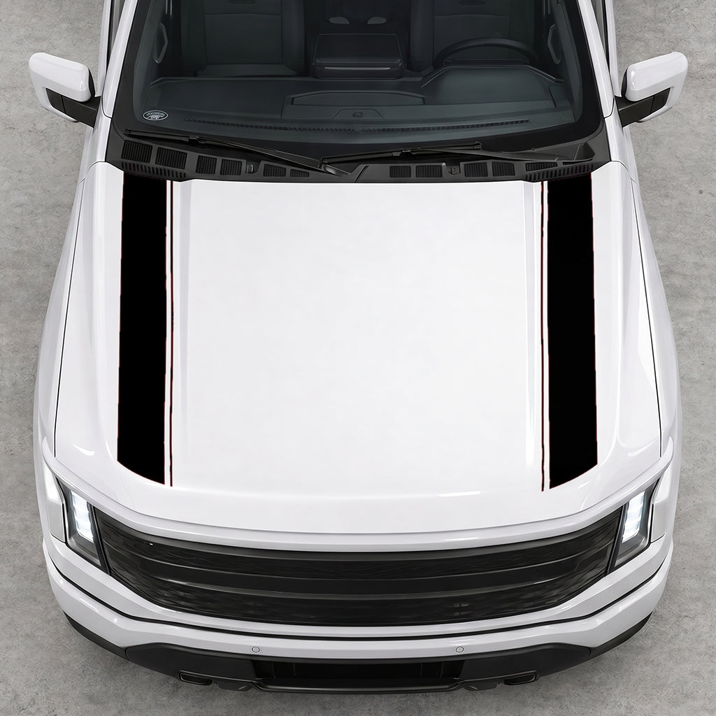 Hood Panel Decal/Sticker - Double Side Solid Graphic Decal Graphic Kit - For Ford F-150 2015-2020 - Premium Vinyl
