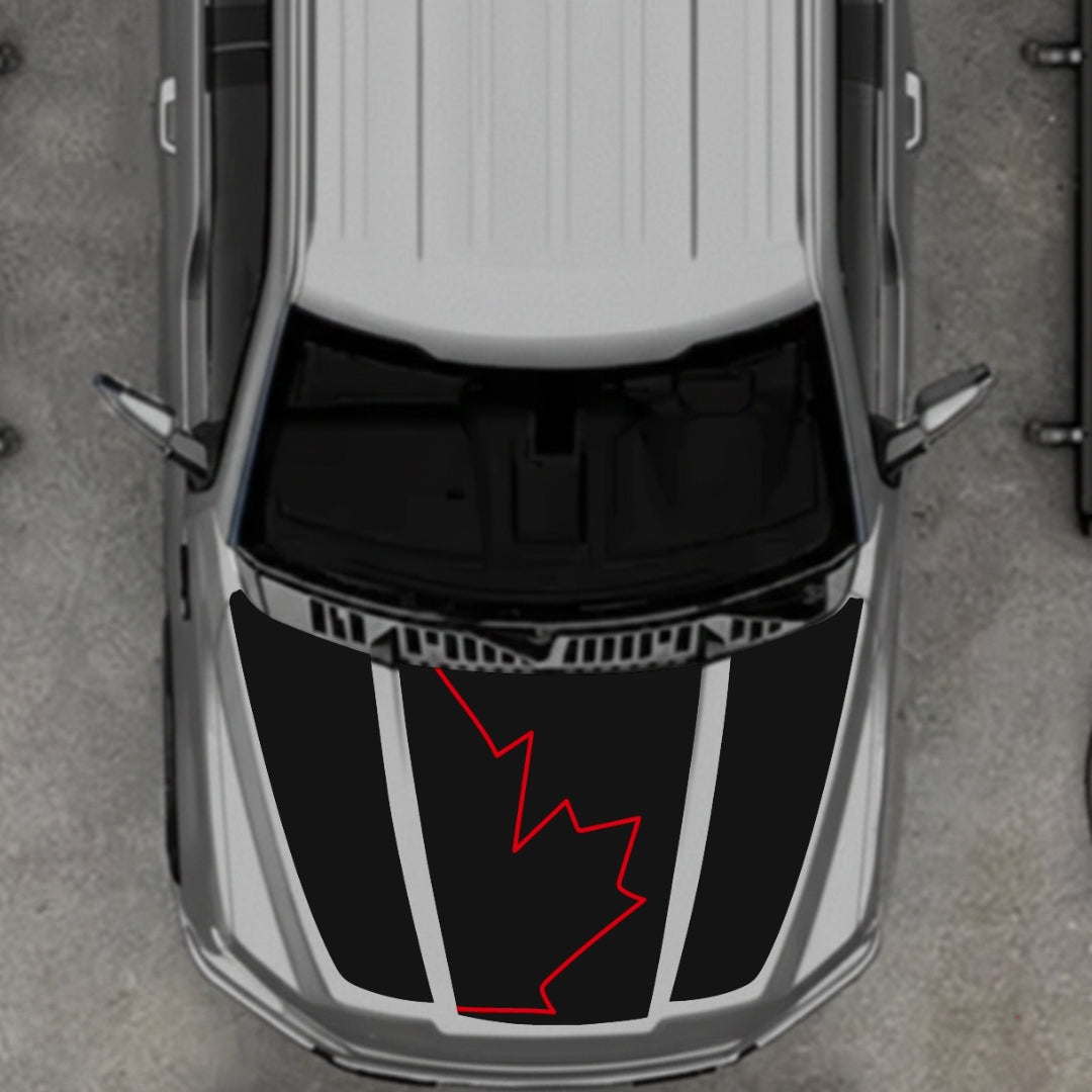 Hood Panel Decal/Sticker - Canada Style 16 Graphic Kit - For Ford F-150 2020-2026 - Premium Vinyl