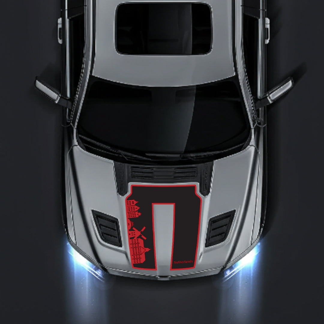 Hood Panel Decal/Sticker - Netherlands Skyline - Border Graphic Kit - For Dodge RAM 1500 2019-2025 - Premium Vinyl