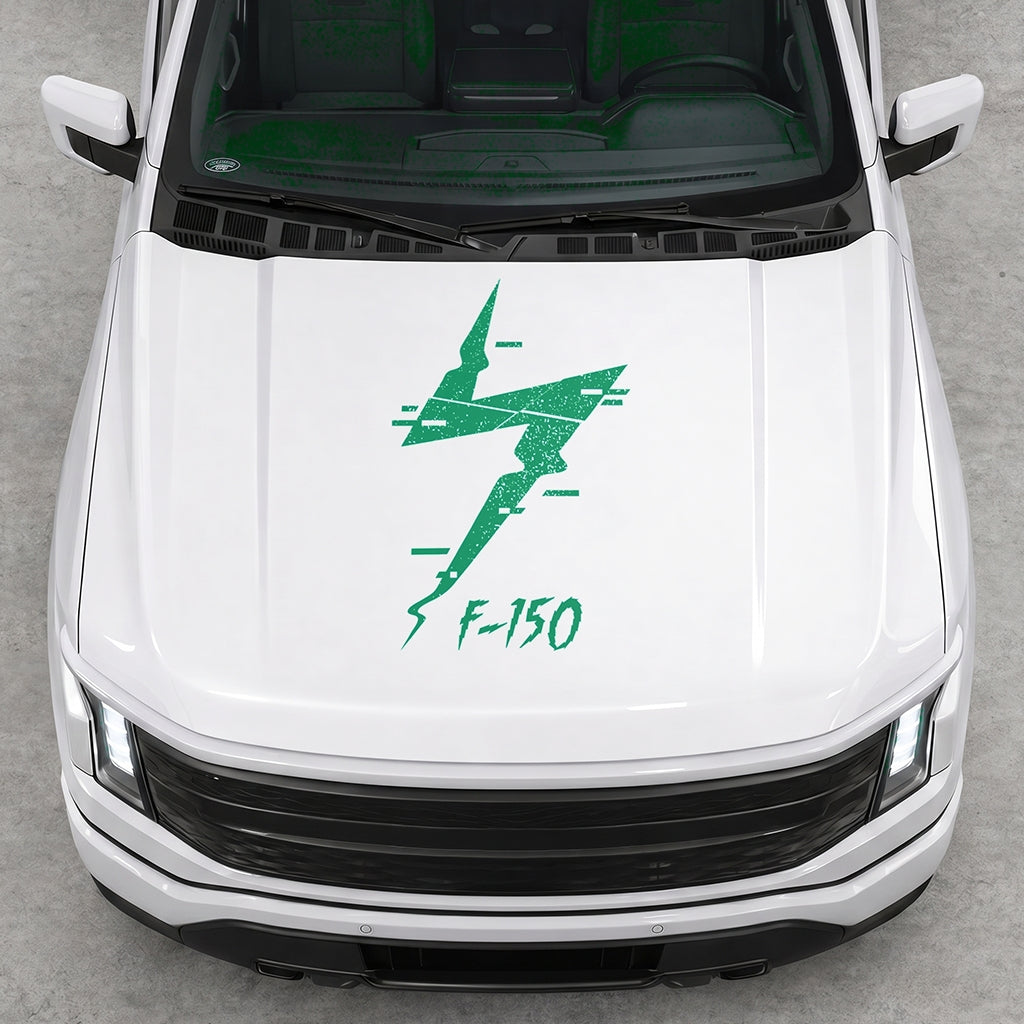 Hood Panel Decal/Sticker - Cut Electric F150 Graphic Decal Graphic Kit - For FORD F-150 2015-2020 - Premium Vinyl