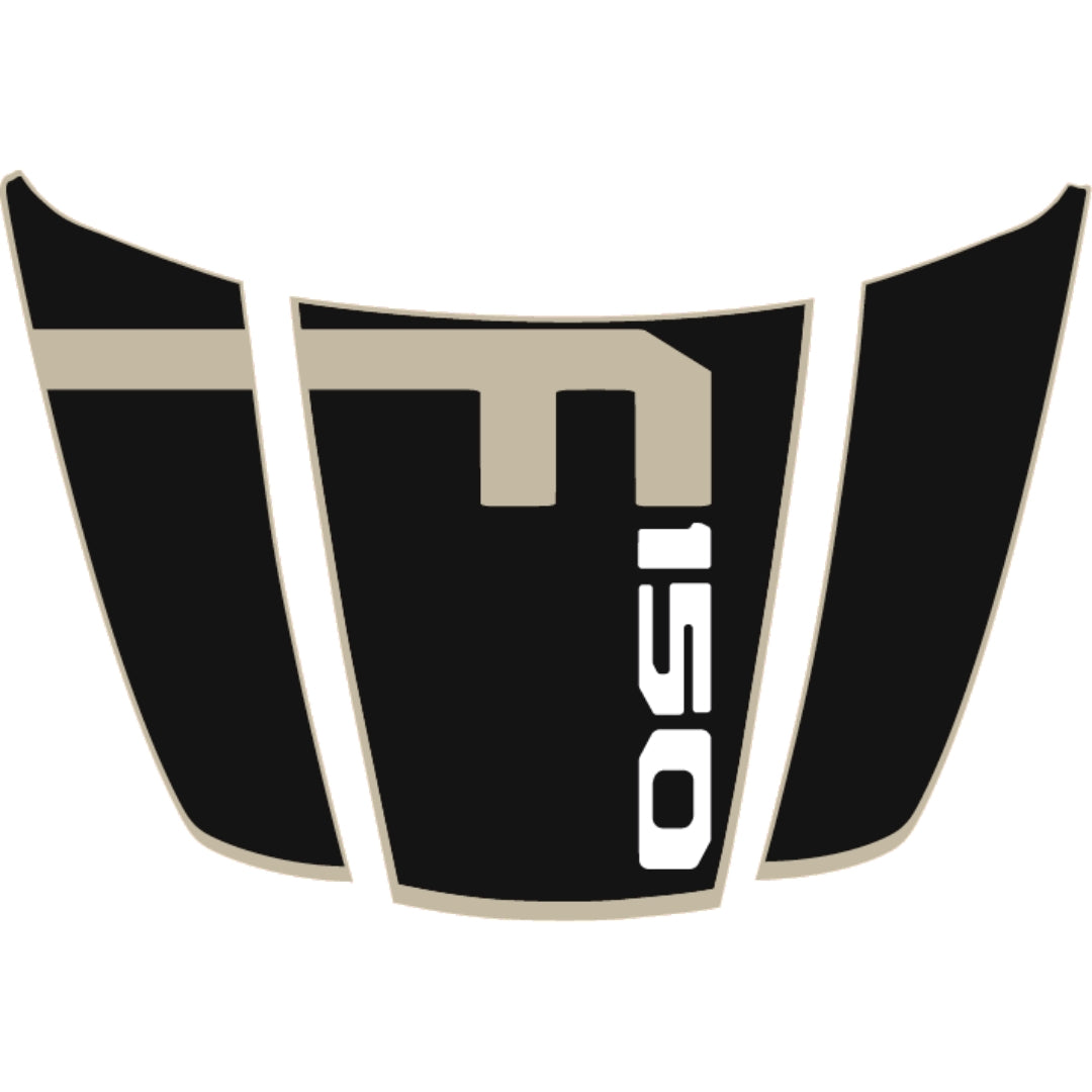 Hood Panel Decal/Sticker - Style 4 - Cut - Border Graphic Kit - For Ford F-150 2020-2026 - Premium Vinyl