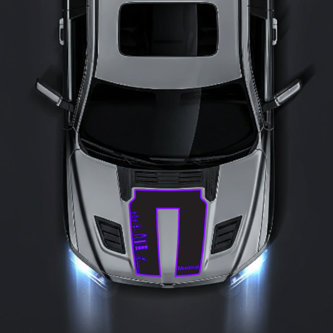 Performance Hood Panel Decal/Sticker - Montreal Skyline - Border Graphic Kit - For Dodge RAM 1500 2019-2025 - Premium Vinyl