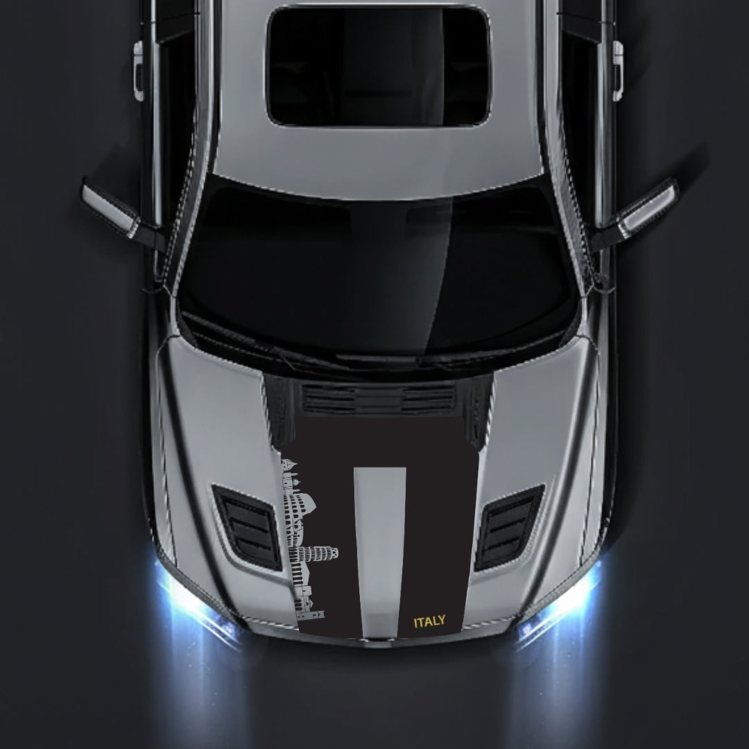 Hood Panel Decal/Sticker - Italy Skyline - Cut Graphic Kit - For Dodge RAM 1500 2019-2025 - Premium Vinyl