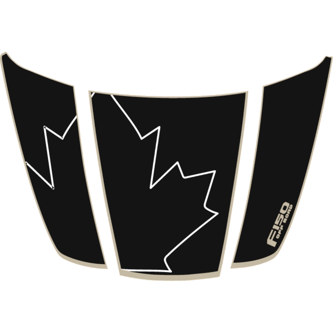 Hood Panel Decal/Sticker - Canada Style 23 Graphic Kit - For Ford F-150 2020-2026 - Premium Vinyl