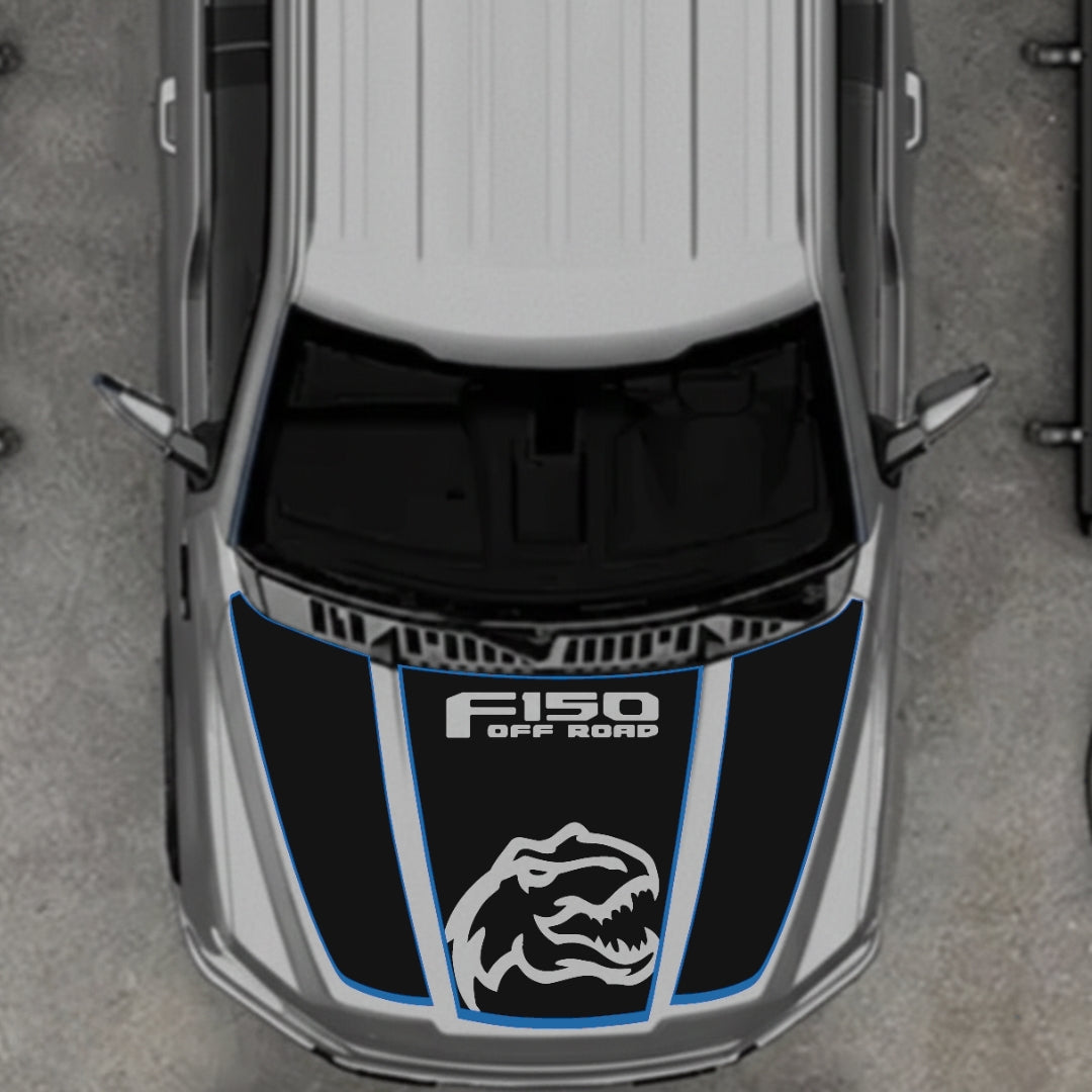 Hood Panel Decal/Sticker - Rex Style 6 Graphic Kit - For Ford F-150 2020-2026 - Premium Vinyl