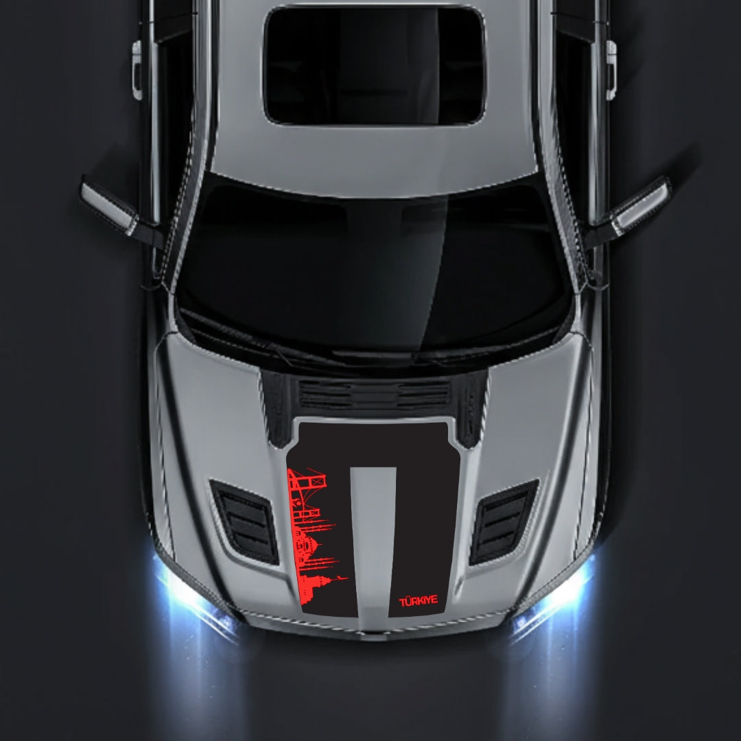 Hood Panel Decal/Sticker - Turkey Skyline Graphic Kit - For Dodge RAM 1500 2019-2025 - Premium Vinyl