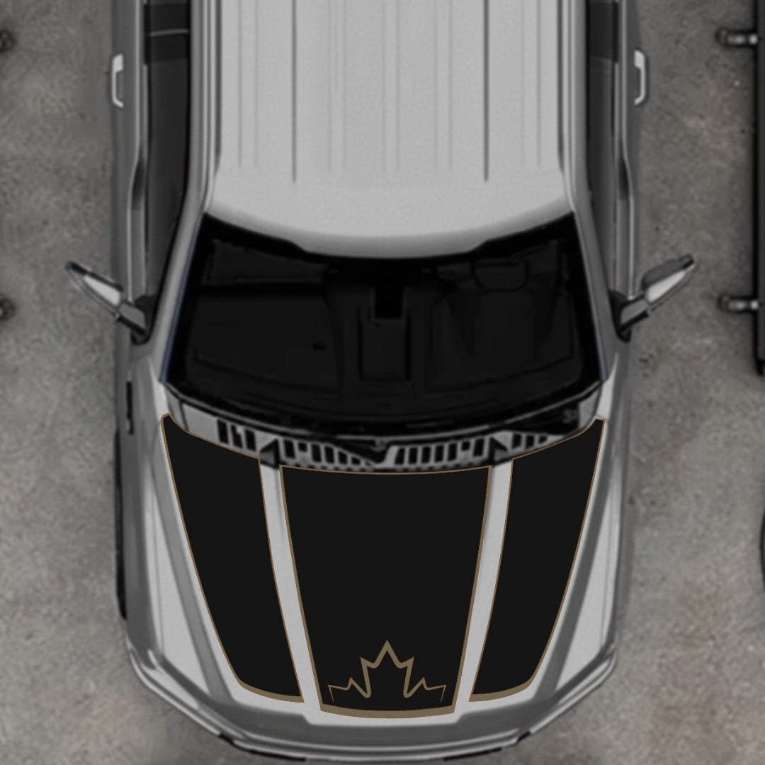 Hood Panel Decal/Sticker - Canada Style 9 Graphic Kit - For Ford F-150 2020-2026 - Premium Vinyl