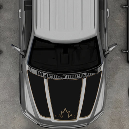 Hood Panel Decal/Sticker - Canada Style 9 Graphic Kit - For Ford F-150 2020-2026 - Premium Vinyl